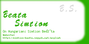 beata simtion business card